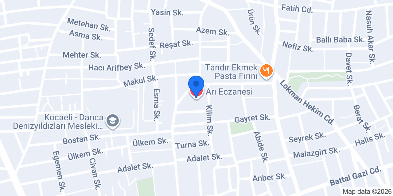 Arı Eczanesi konumu