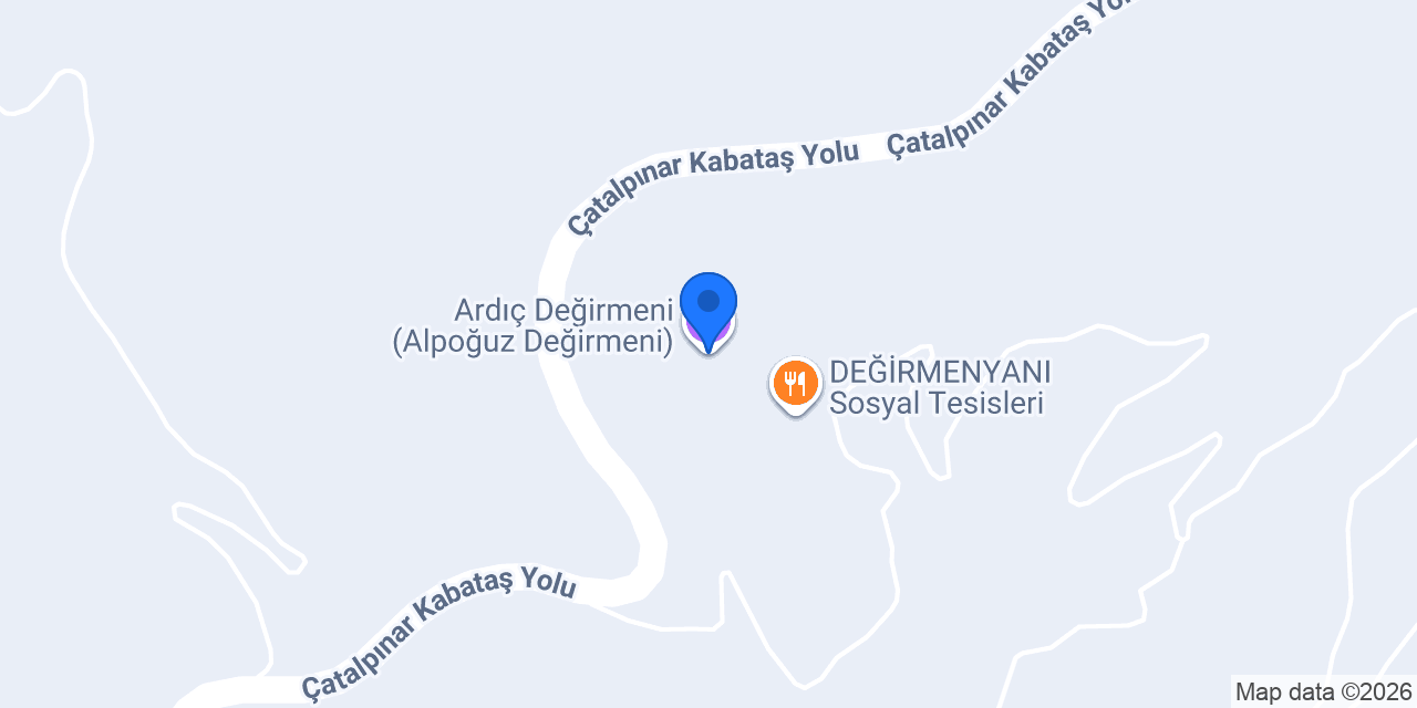 Ardıç Değirmeni (Alpoğuz Değirmeni) konumu