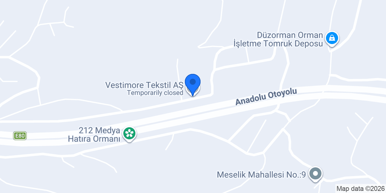 Vestimore Tekstil AŞ konumu