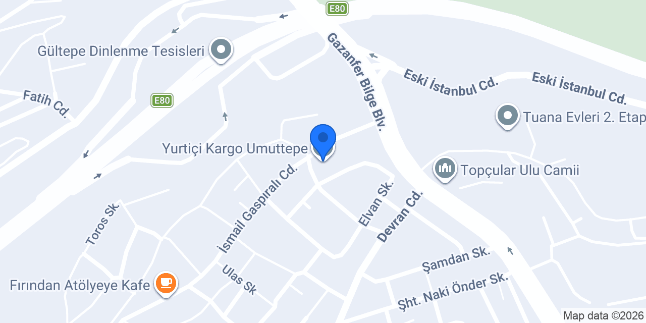 Yurtiçi Kargo Umuttepe konumu