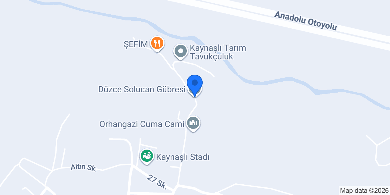 Düzce Solucan Gübresi konumu