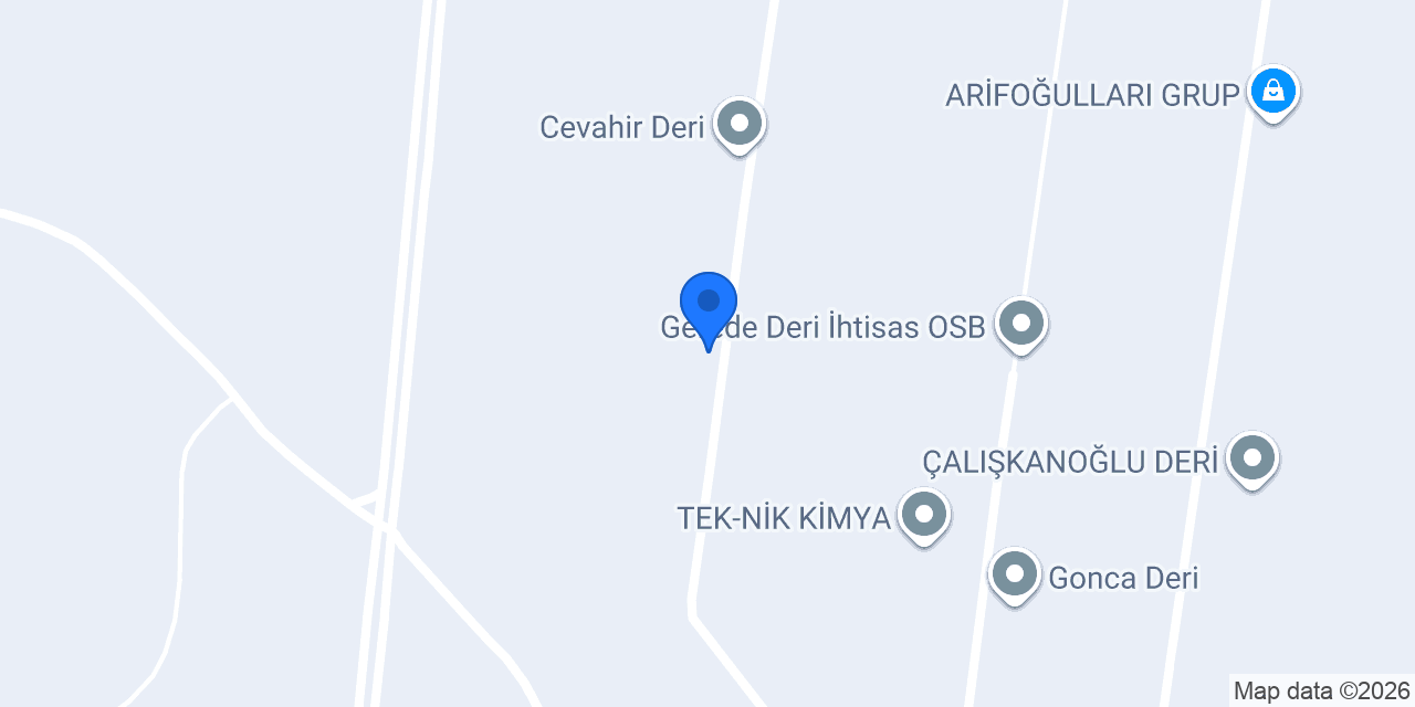 Gökgöz Deri San. Ltd. Şti. konumu