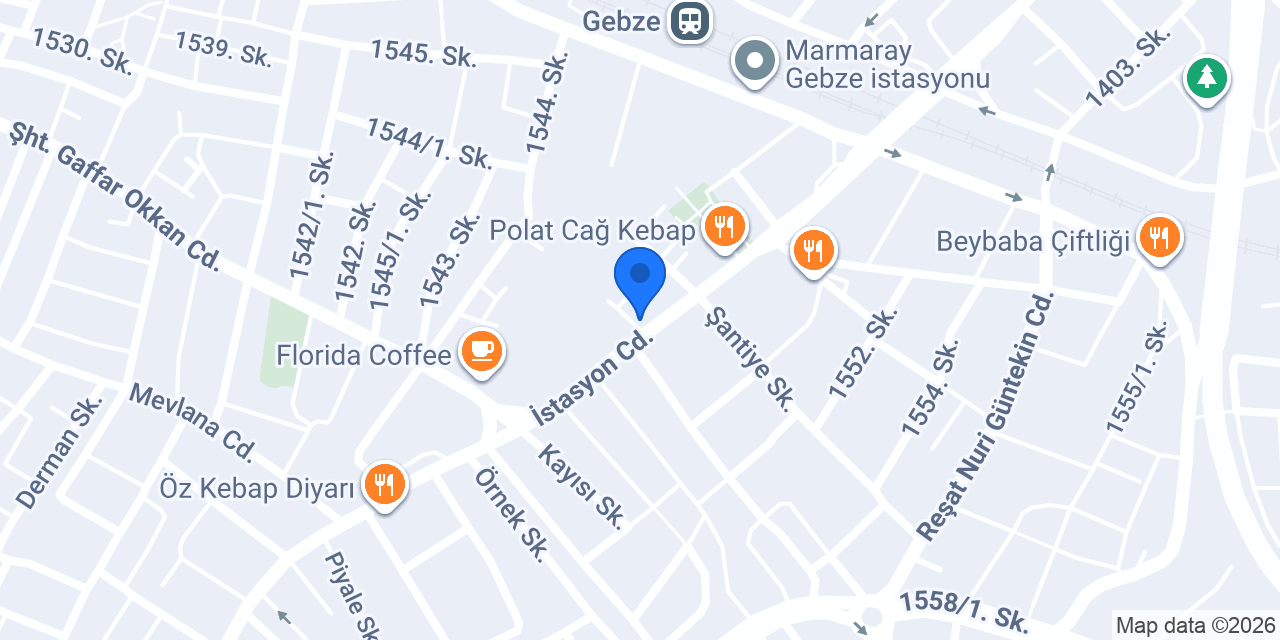 Özbey Kebap konumu