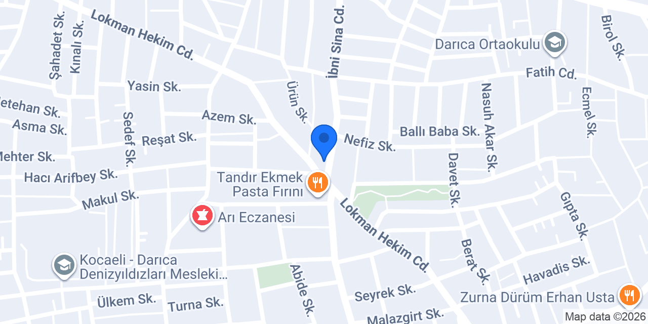 Sevilmiş Anteplioğlu Darıca konumu