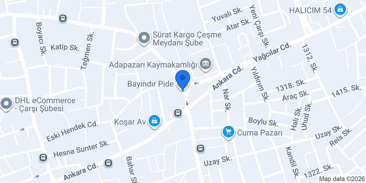 Bayındır Pide konumu