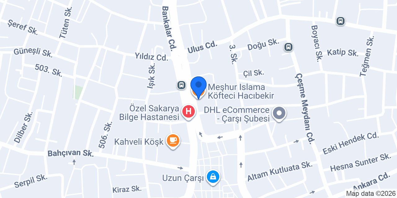 Meşhur Islama Köfteci Hacıbekir konumu