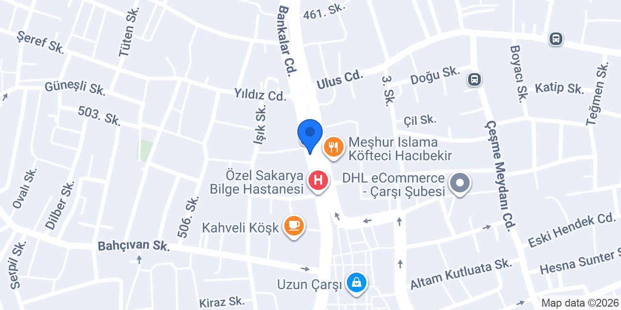 ENTAP BAKLAVA TATLICI SAKARYA ADAPAZARI konumu