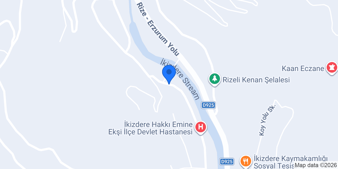 İkizdere İlçe Nüfus Müdürlüğü konumu