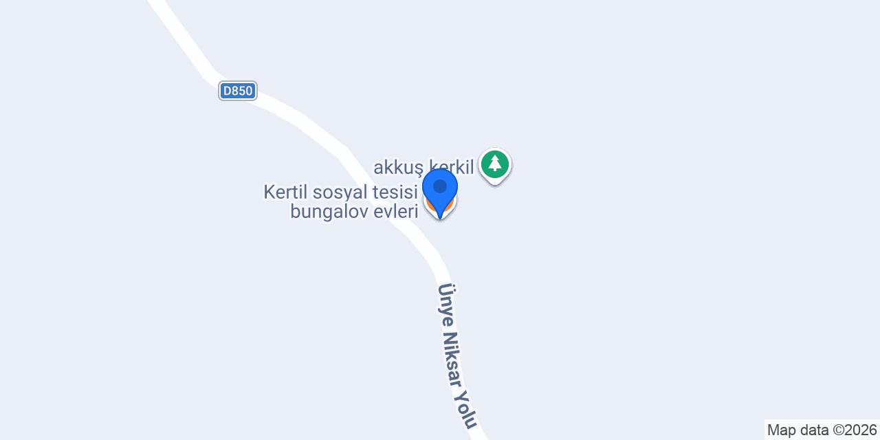 Kertil sosyal tesisi bungalov evleri konumu