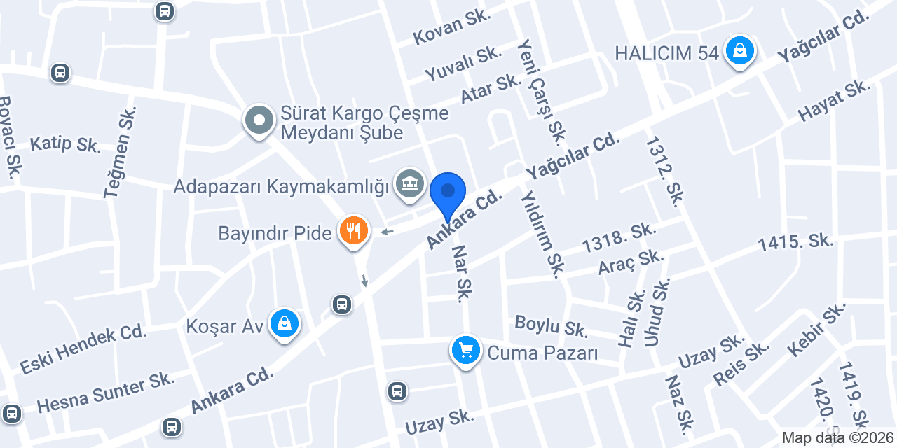Hüdaverdi Boya Market konumu