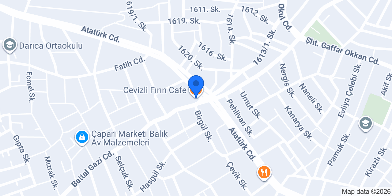 Cevizli Fırın Cafe konumu