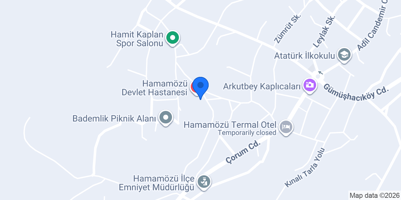 Hamamözü Aile Sağlık Mer. konumu