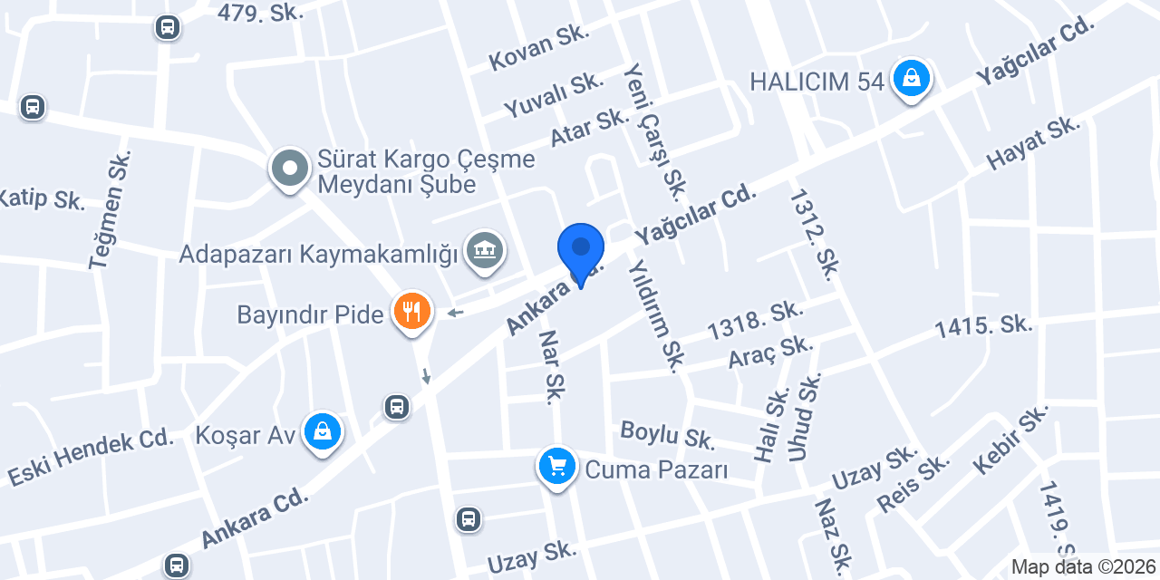 Çiçek Mobilya konumu