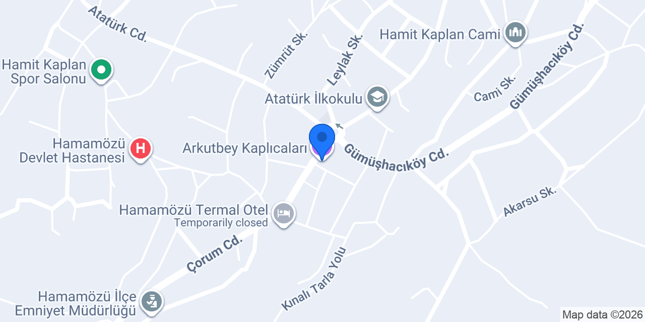 Arkutbey Kaplıcaları konumu