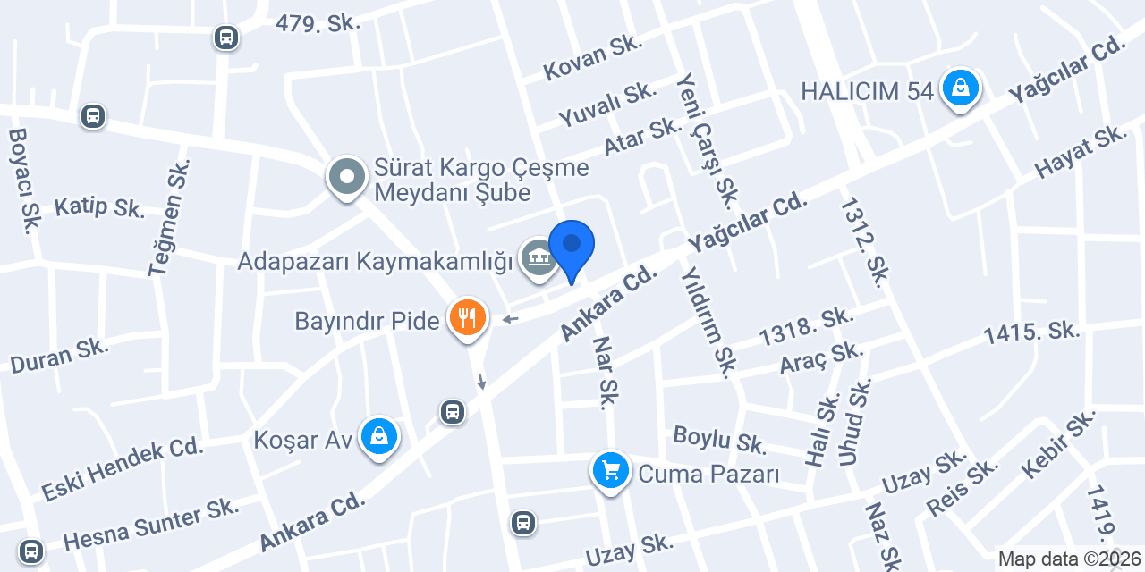 Garaj Taksi konumu