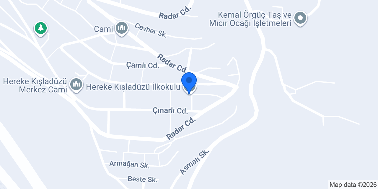 Hereke Kışladüzü İlkokulu konumu