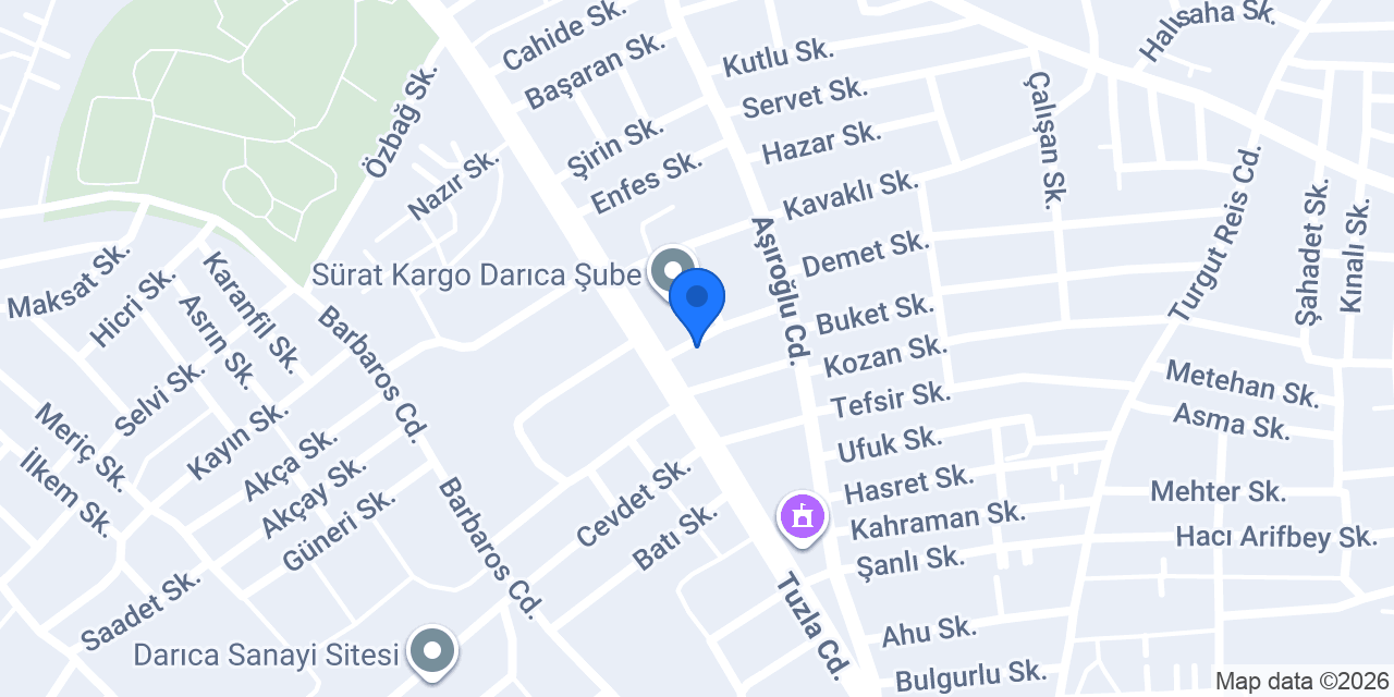 Meva Su Darıca konumu