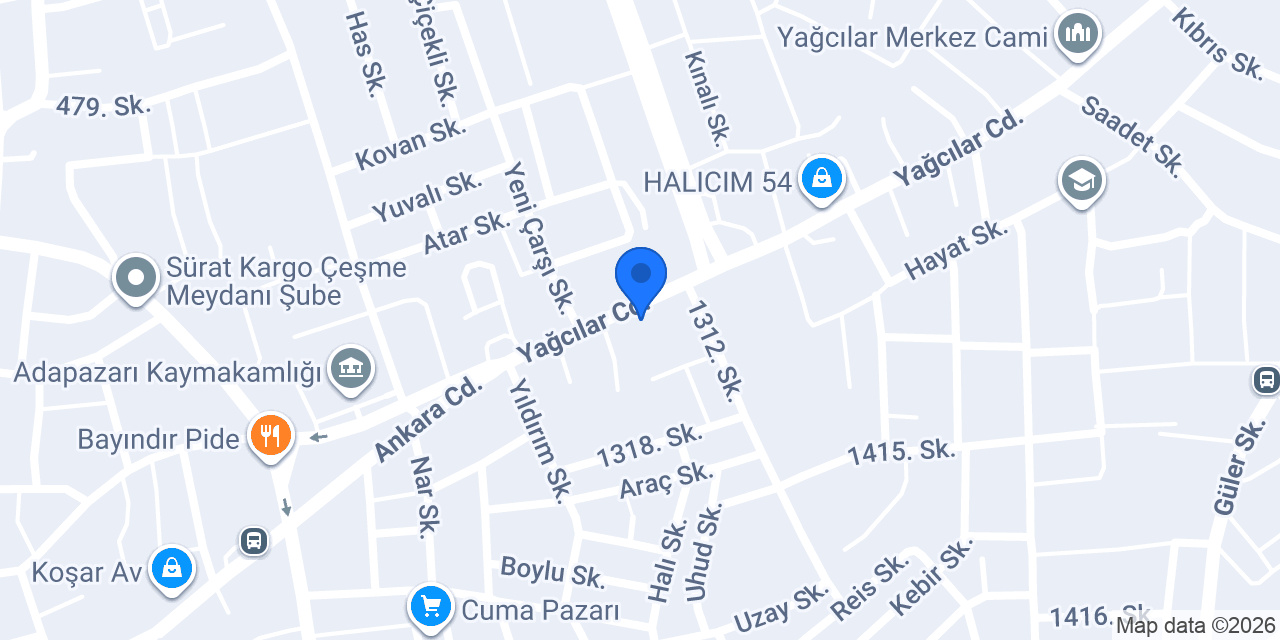 ADA ÇETİNKAYALAR AVM konumu