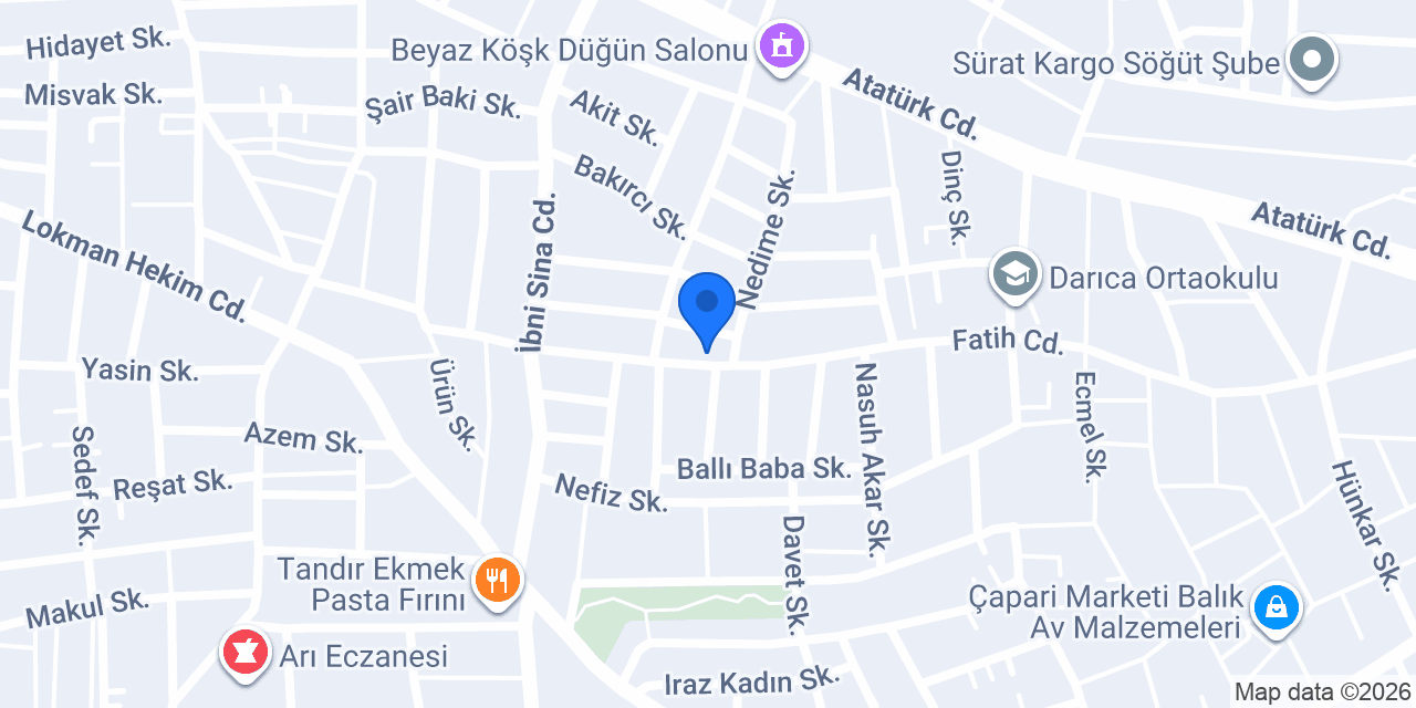 Miraç Yapı Malzemeleri konumu