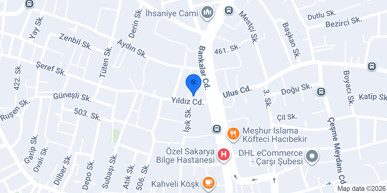 Adapazarı İlçe Sağlık Müdürlüğü konumu