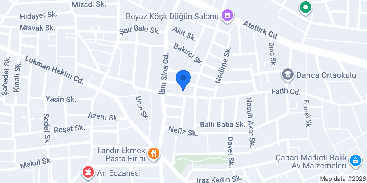 DARICA GEBZE DUŞAKABİN İMALAT konumu