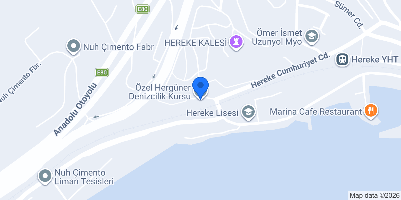 Özel Hergüner Denizcilik Kursu konumu