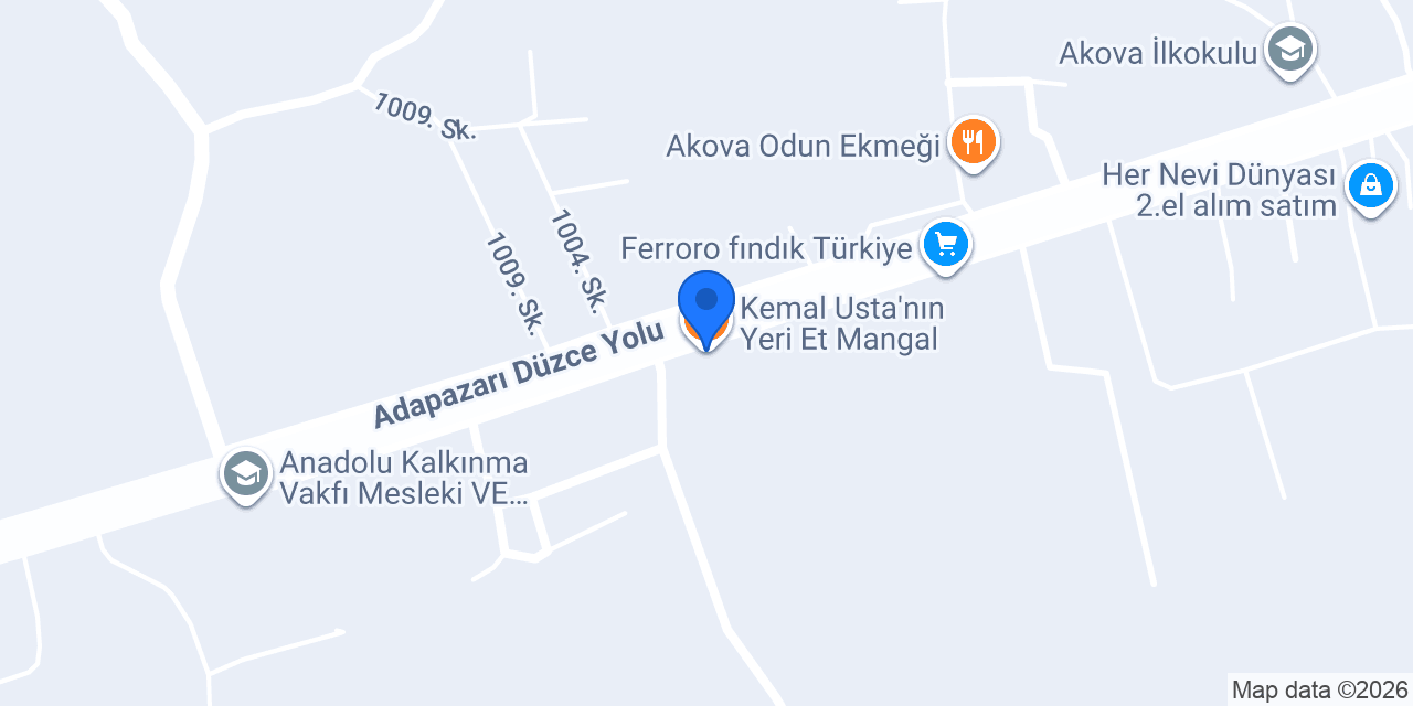 Kemal Usta’nın Yeri Et Mangal konumu