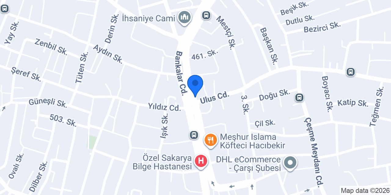Akyazı İlçe Emniyet Müdürlüğü konumu