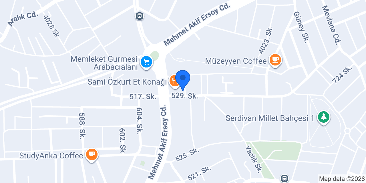 Muzoğlu Sigorta - ErgünAtaMuzoğlu Sigorta Acenteliği Ltd.-Serdivan Şube konumu