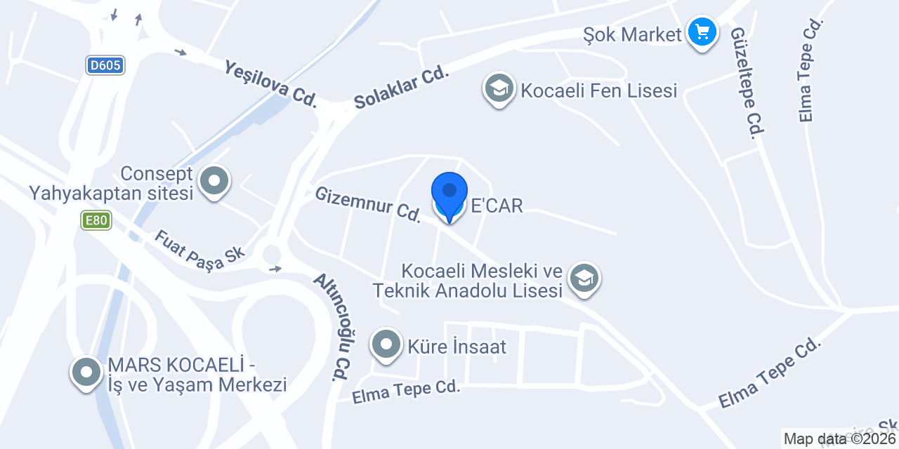 E'CAR konumu