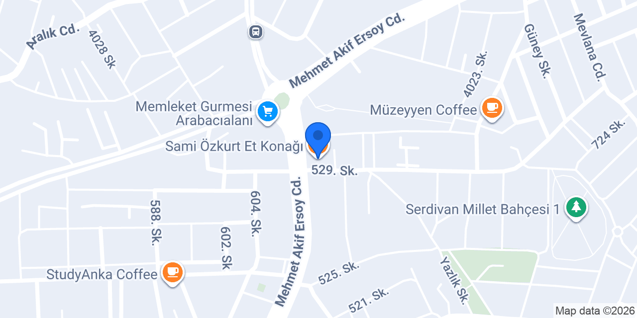 Sami Özkurt Et Konağı konumu