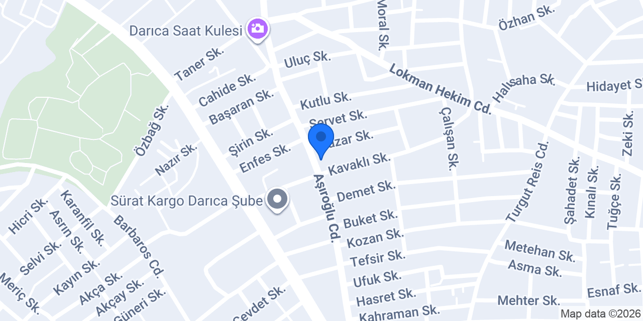 Darıca Halı Dünyası konumu
