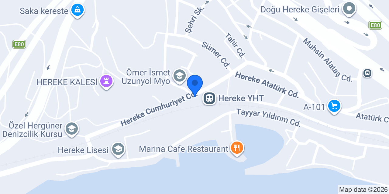 Hereke taksi durağı konumu