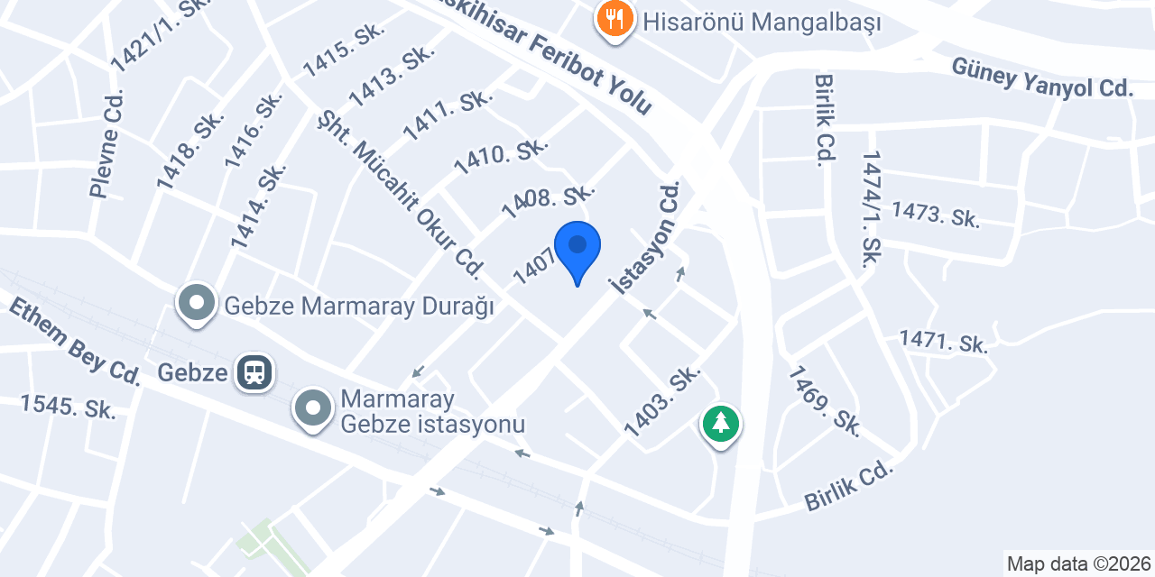 Enginev Darıca Şubesi konumu