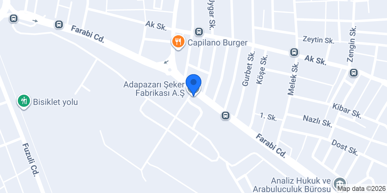 Adapazarı Şeker Fabrikası A.Ş. konumu
