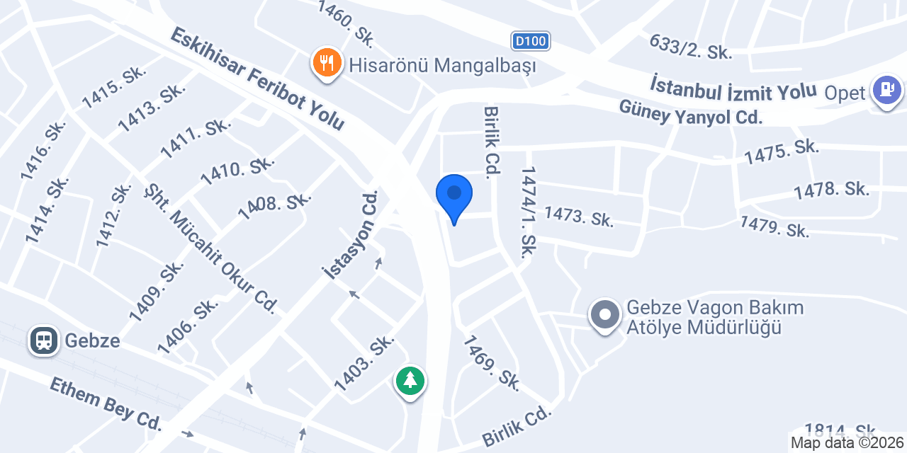 GEBZE BÖCEK 7/24 konumu