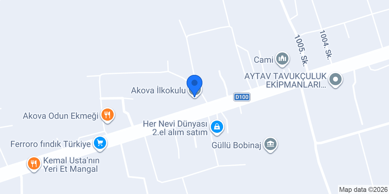 Akova İlkokulu konumu