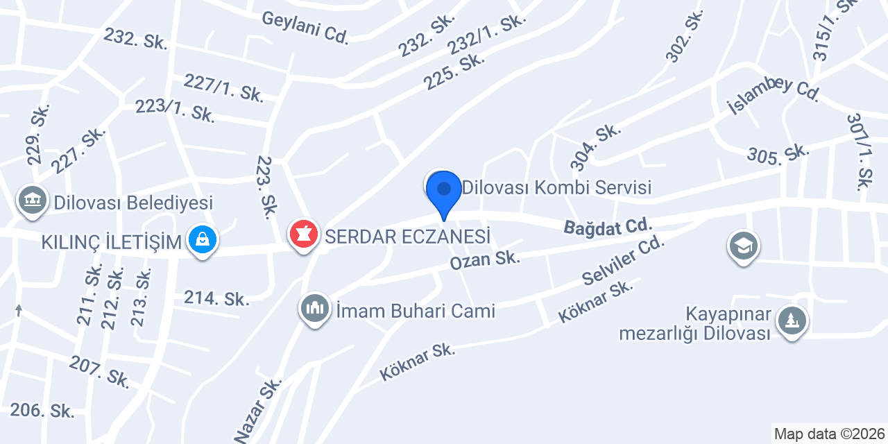 Altınay Boyacılık konumu