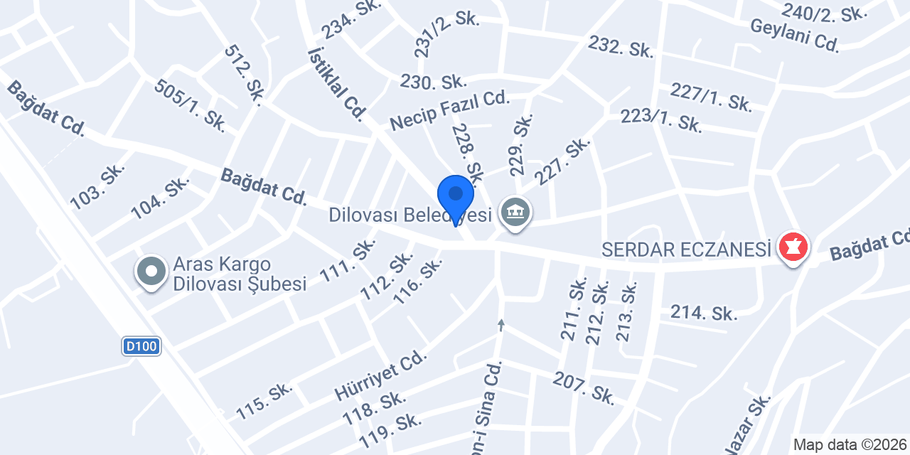 Çilek Pastanesi konumu