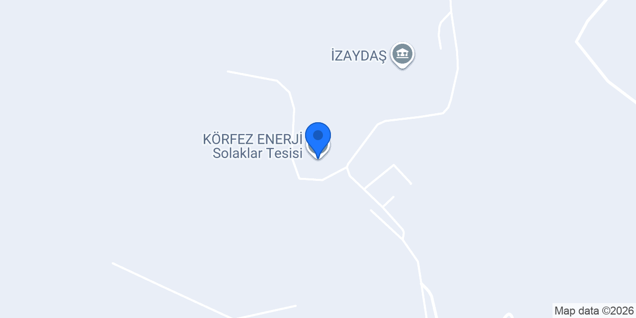 KÖRFEZ ENERJİ Solaklar Tesisi konumu