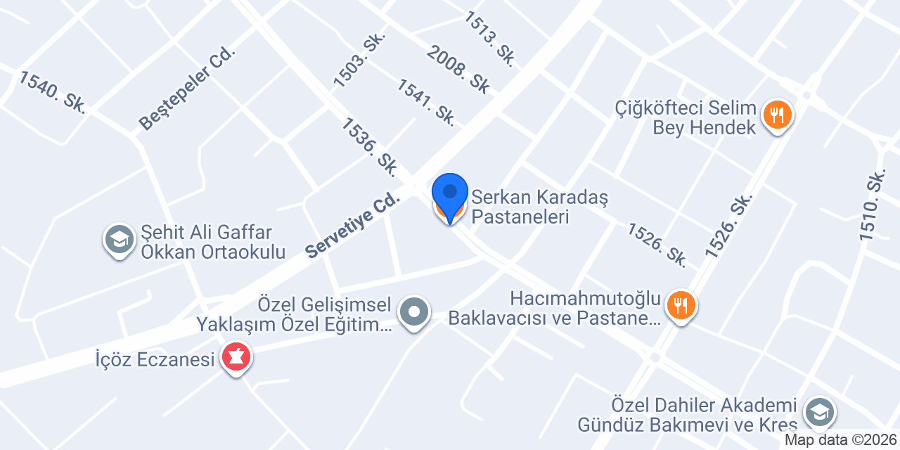 Serkan Karadaş Pastaneleri konumu
