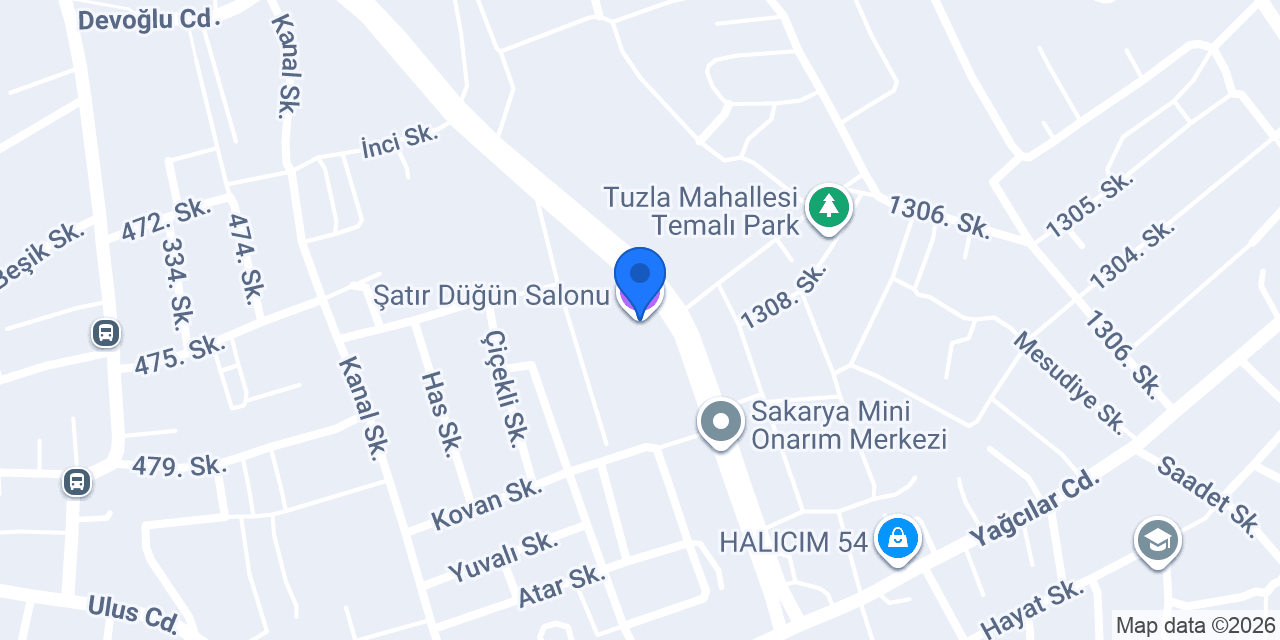 Şatır Düğün Salonu konumu