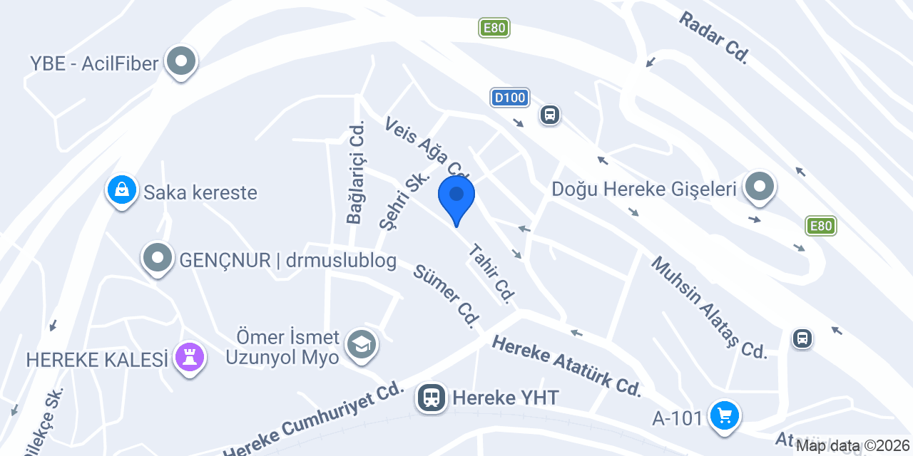 KO-MEK Hereke Kurs Merkezi konumu