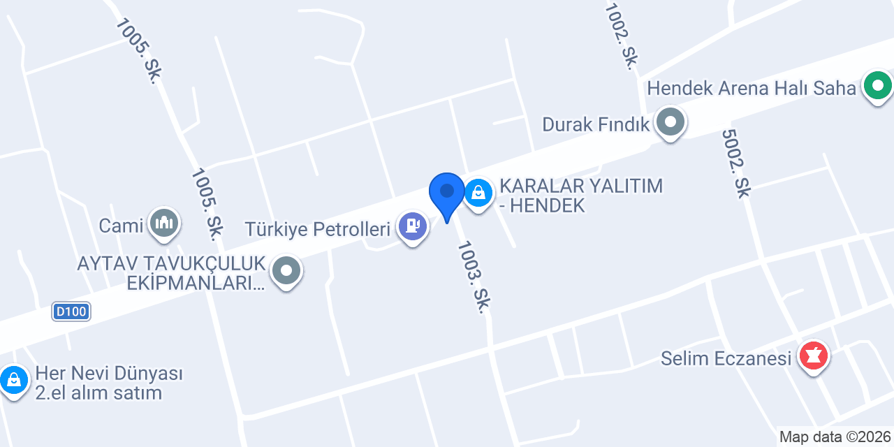 Urt Konteyner Hendek Şubesi konumu