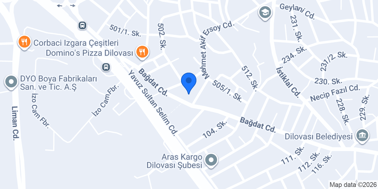 Aksu Business Otel konumu