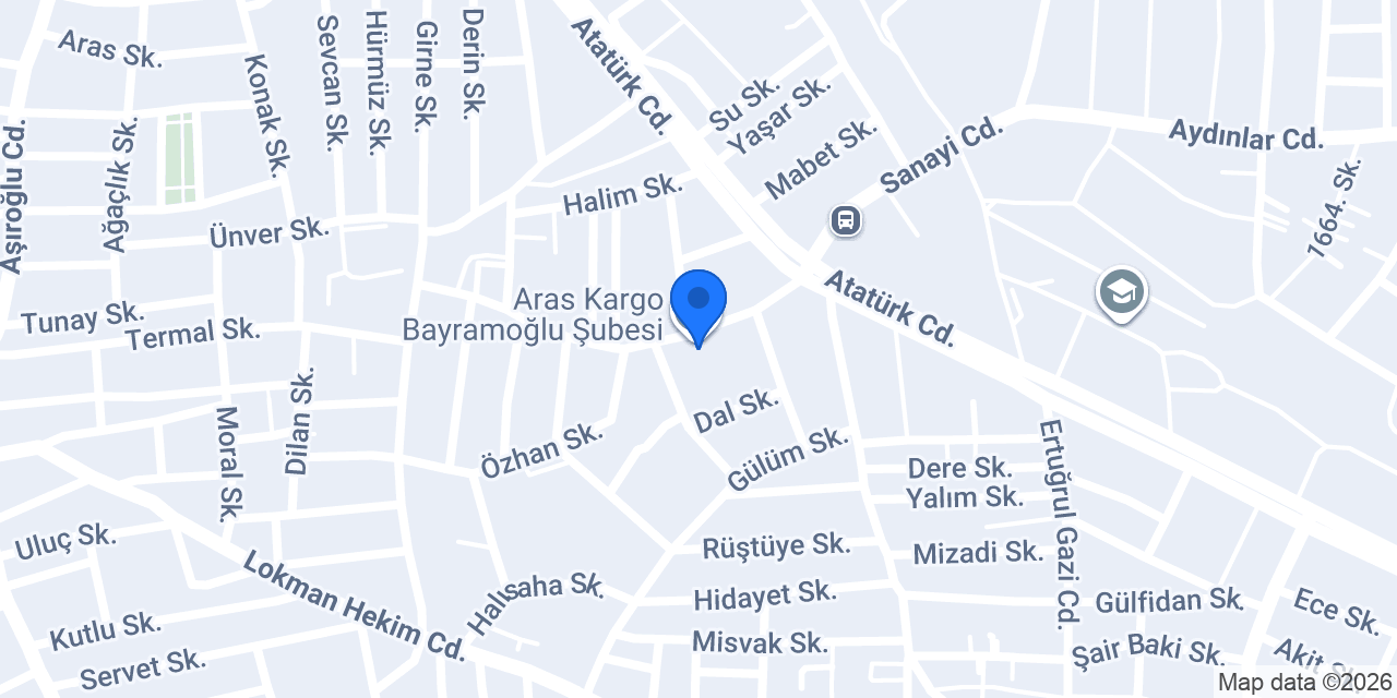 Aras Kargo Bayramoğlu Şubesi konumu