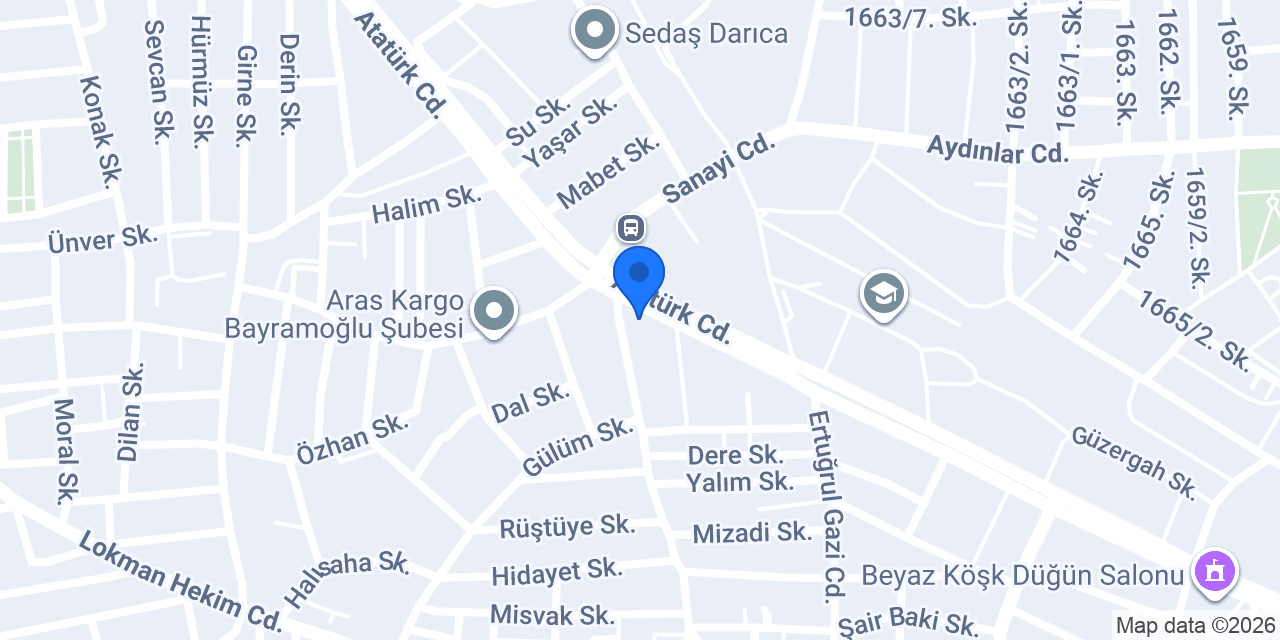 Petunya Hali Yikama Fabrikasi konumu