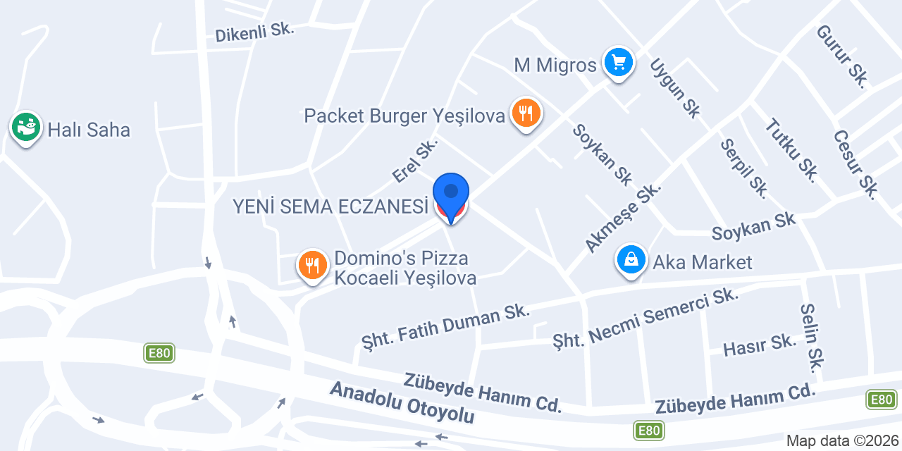 YENİ SEMA ECZANESİ konumu