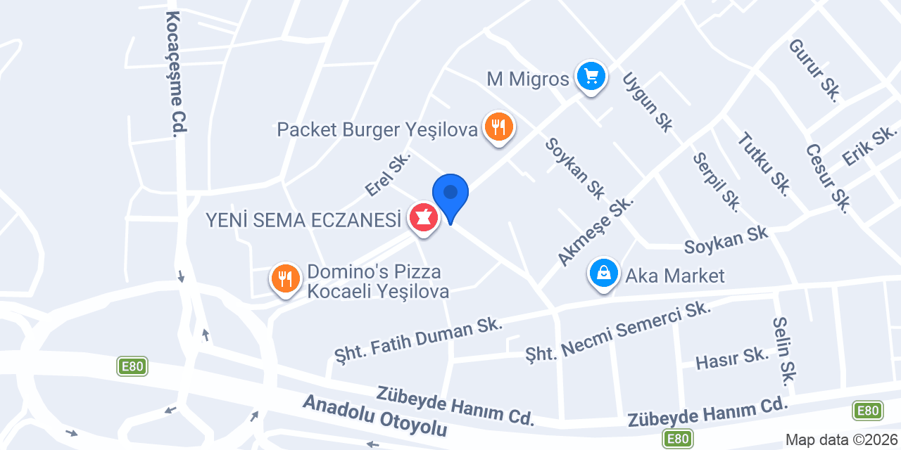 ÜNLÜ OPTİK LENS konumu
