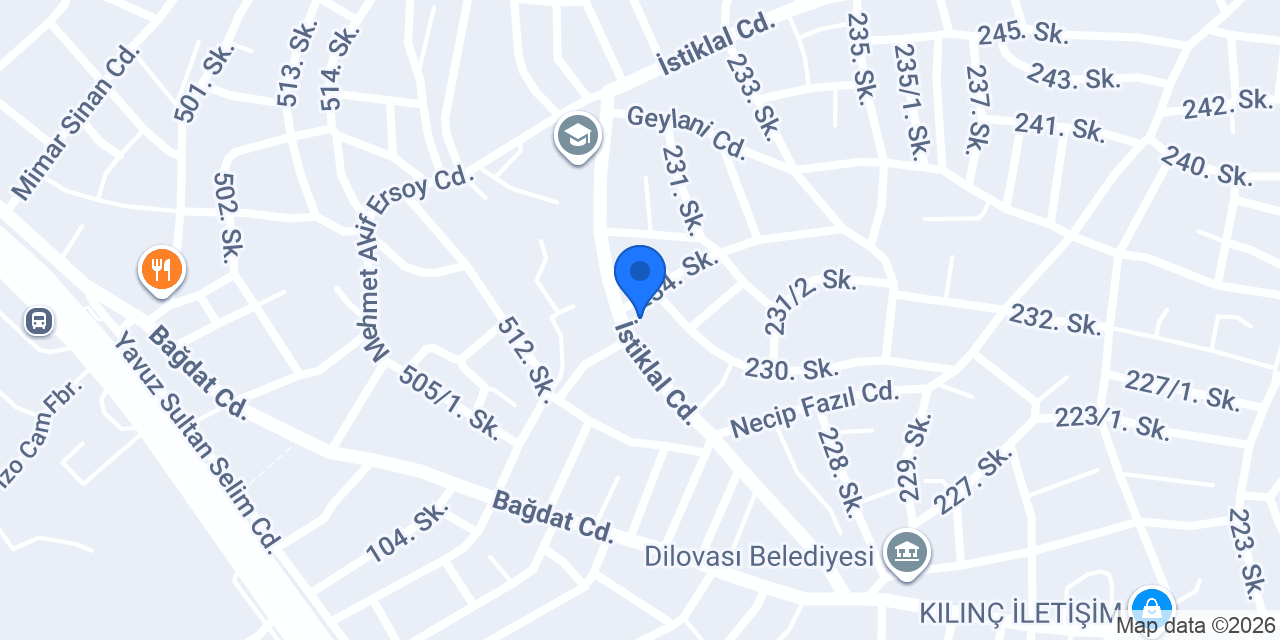 DVT Yapı Mimarlık konumu